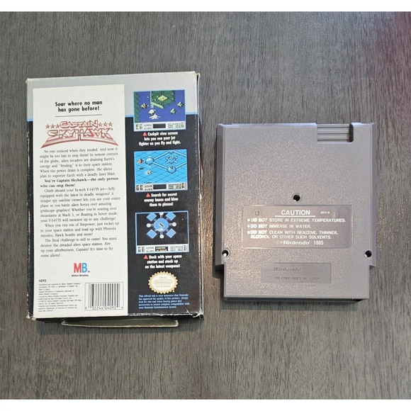 Captain Skyhawk (Nintendo NES, 1989) box but no manual - Picture 2 of 5